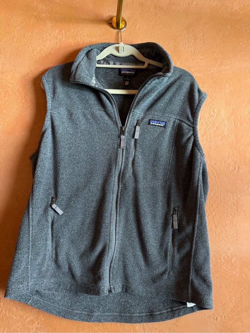 Patagonia Synchilla Fleece Vest Gray Full Zip Men’s Large